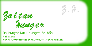 zoltan hunger business card